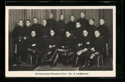 AK Gruppenaufnahme des Schwarzmeer-Kosaken-Chors