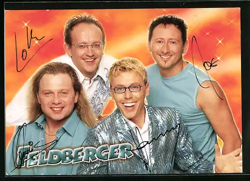 AK Musiker-Gruppe Feldberger lächelt fröhlich in die Kamera