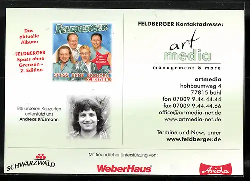 AK Musiker-Gruppe Feldberger lächelt fröhlich in die Kamera