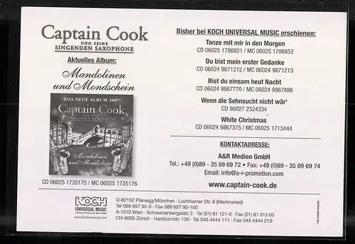 AK Musiker Captain Cook und seine singenden Saxophone bei einem Auftritt