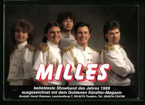 AK Musiker-Gruppe Milles in ihren Bühnenkostümen