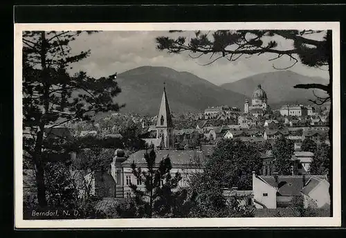 AK Berndorf, Ortsansicht aus der Vogelschau