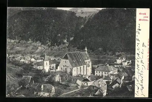 AK Weiten, Ortsansicht aus der Vogelschau