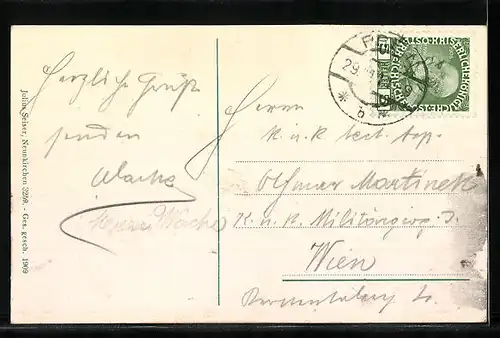 AK Prein a. d. Rax, Ortsansicht mit Kirche aus der Vogelschau