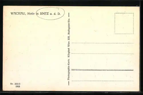 AK Spitz a. d. D., Dorfpartie, Blick zur Kirche