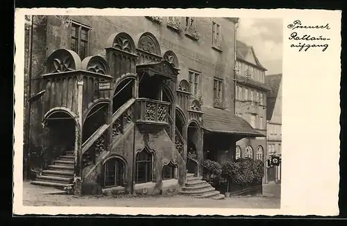 AK Pössneck / Thür., Rathausaufgang