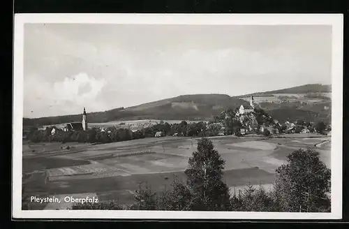 AK Pleystein / Obpf., Ortsansicht aus der Vogelschau