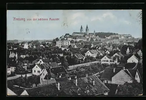 AK Freising, Blick von der schönen Aussicht