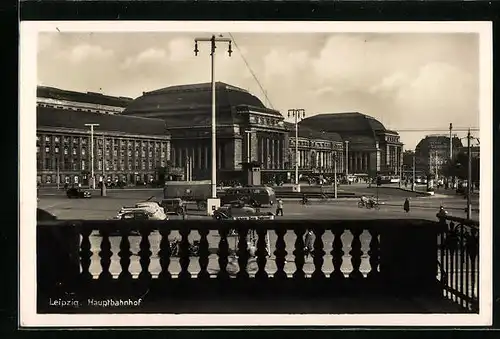 AK Leipzig, Blick zum Hauptbahnhof