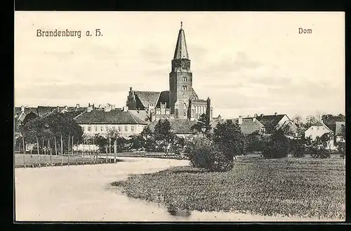 AK Brandenburg a. H., Blick zum Dom