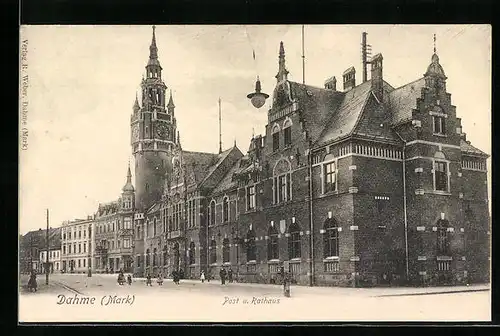AK Dahme / Mark, Post und Rathaus