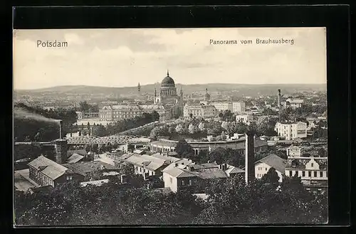 AK Potsdam, Panorama vom Brauhausberg