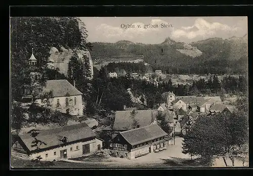 AK Oybin, Blick vom Gelben Stein
