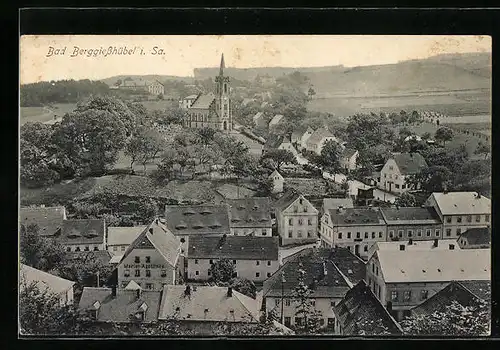 AK Bad Berggiesshübel i. Sa., Ortsansicht aus der Vogelschau