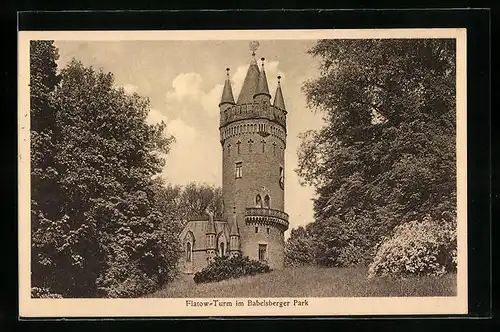 AK Potsdam, Flatow-Turm im Babelsberger Park
