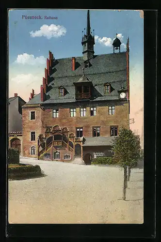 AK Pössneck / Thür., Rathaus