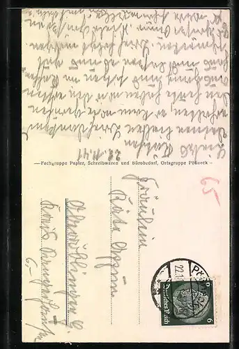 AK Pössneck / Thür., Markt mit Rathaus