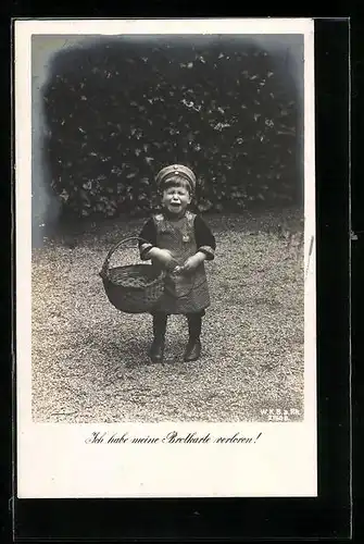 AK Weinendes Kind hat seine Brotkarte verloren, Kriegsnot