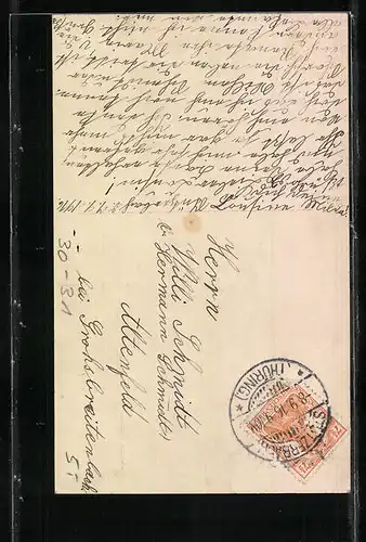 AK Soldatin in Uniform mit Pickelhaube