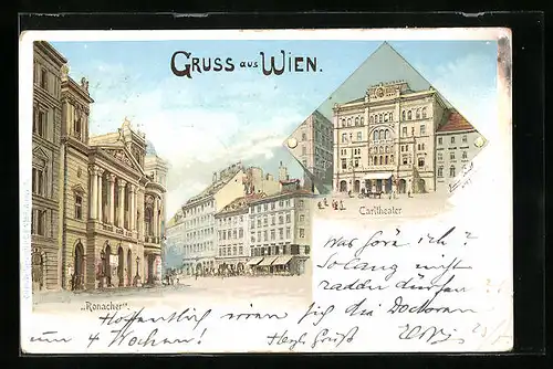 Lithographie Wien, Ronacher, Carltheater