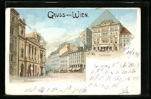 Lithographie Wien, Ronacher, Carltheater