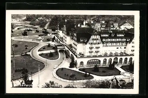 AK Petropolis, Hotel Quitandinha aus der Vogelschau