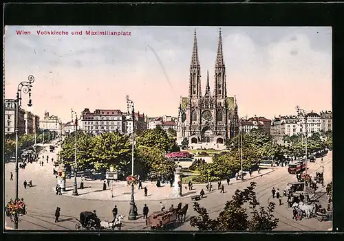 AK Wien, Votivkirche und Maximilianplatz