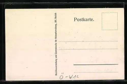 Künstler-AK Wien, Der alte Meidlinger Pfarrhof in der Hauptstrasse 10