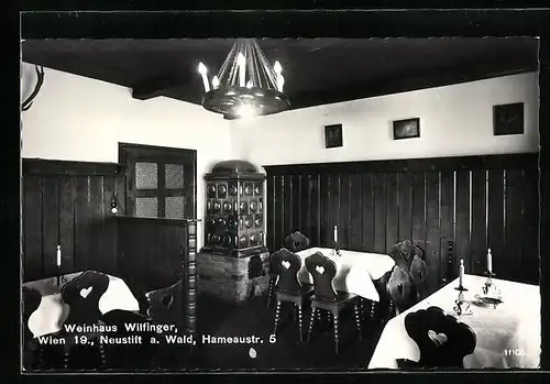 AK Neustift am Walde, Gasthaus und Weinhaus Wilfinger, Hameaustrasse 5