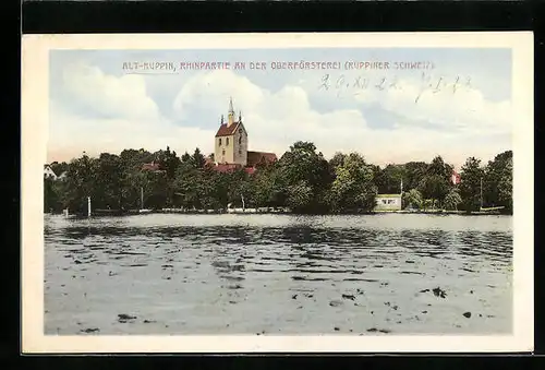 AK Alt-Ruppin, Rhinpartie an der Oberförsterei