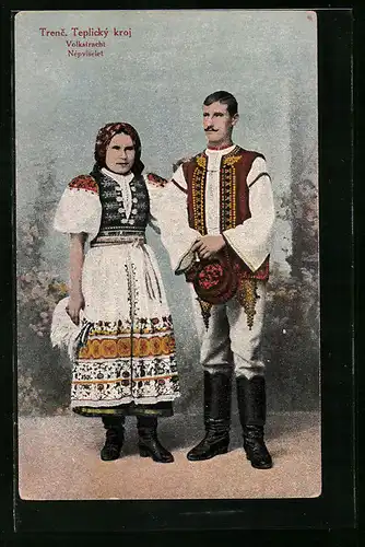 AK Slowakisches Paar in Volkstracht