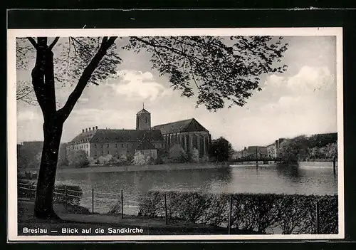 AK Breslau, Blick auf die Sandkirche