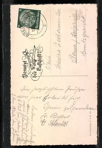 AK Breslau, Rathaus aus der Vogelschau