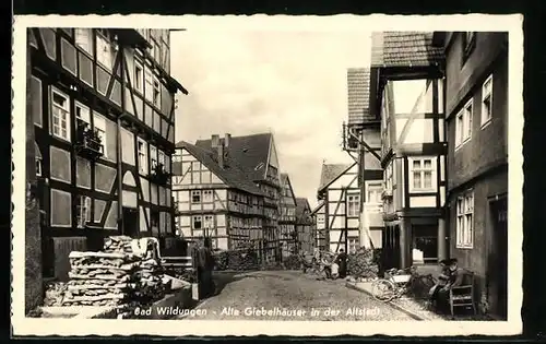 AK Bad Wildungen, Alte Giebelhäuser in der Altstadt