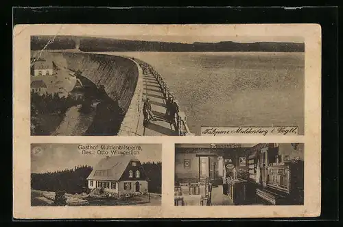 AK Muldenberg i. Vogtl., Gasthof Muldentalsperre, Bes. Otto Wunderlich