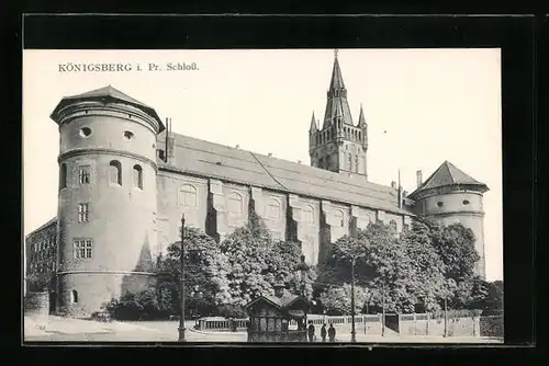 AK Königsberg i. Pr., Schloss mit Schlossturm