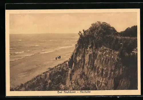 AK Bad Neuhäuser, Spaziergänger am Hochufer