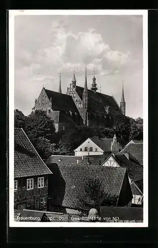 AK Frauenburg /Ostpr., Gesamtansicht des Domes von Nordosten