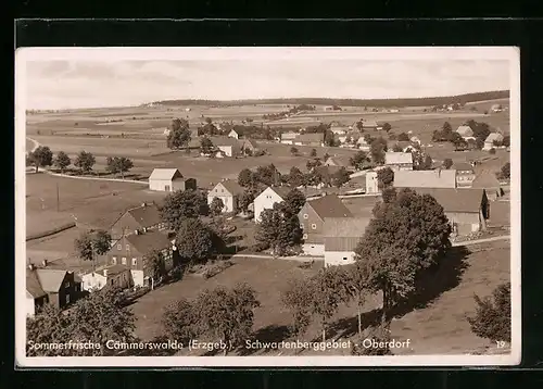 AK Cämmerswalde /Erzgeb., Schwartenberggebiet-Oberdorf aus der Vogelschau