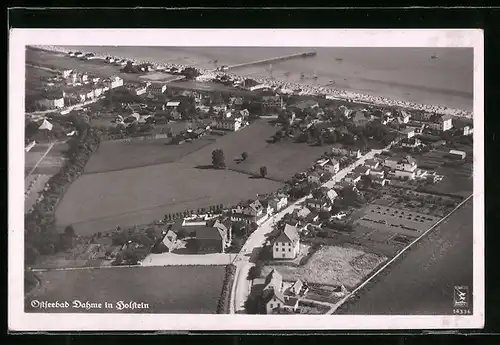 AK Dahme in Holstein, Fliegeraufnahme vom Ort