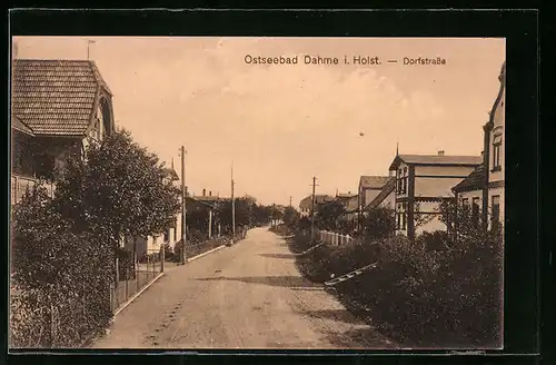 AK Dahme i. Holst., Dorfstrasse mit Wohnhäusern