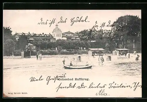 AK Haffkrug, Strandpartie mit Ruderboot