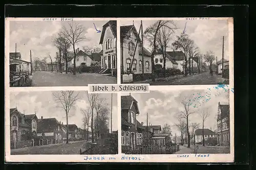 AK Jübek b. Schleswig, Ansichten vom Ort