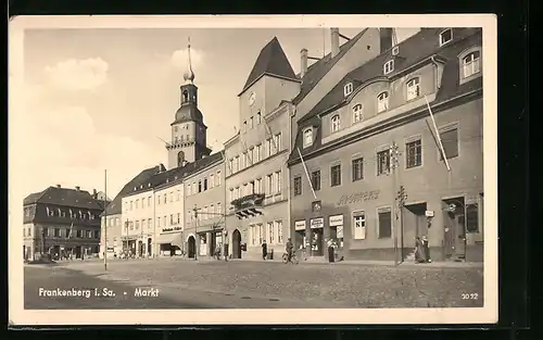 AK Frankenberg i. Sa., Partie am Markt
