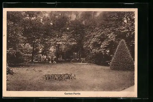 AK Hamburg-Poppenbüttel, Garten-Partie