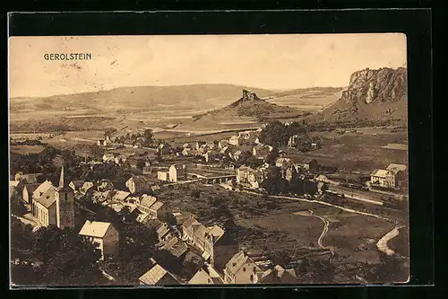 AK Gerolstein, Teilansicht mit Kirche