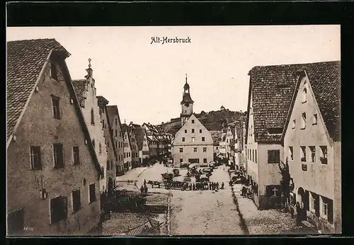 AK Alt-Hersbruck, Strassenpartie mit Gebäudeansicht