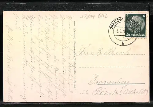 AK Grabow /Meckl., Hafen mit Kirche