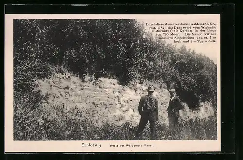 AK Schleswig, Reste der Waldemars Mauer am Dannewerk