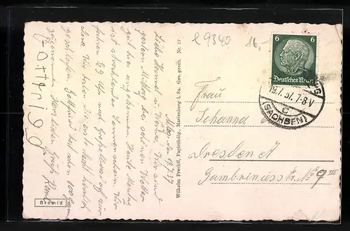 AK Marienberg i. Sa., Strassenpartie mit Kirche durch das Zschopauer Tor gesehen